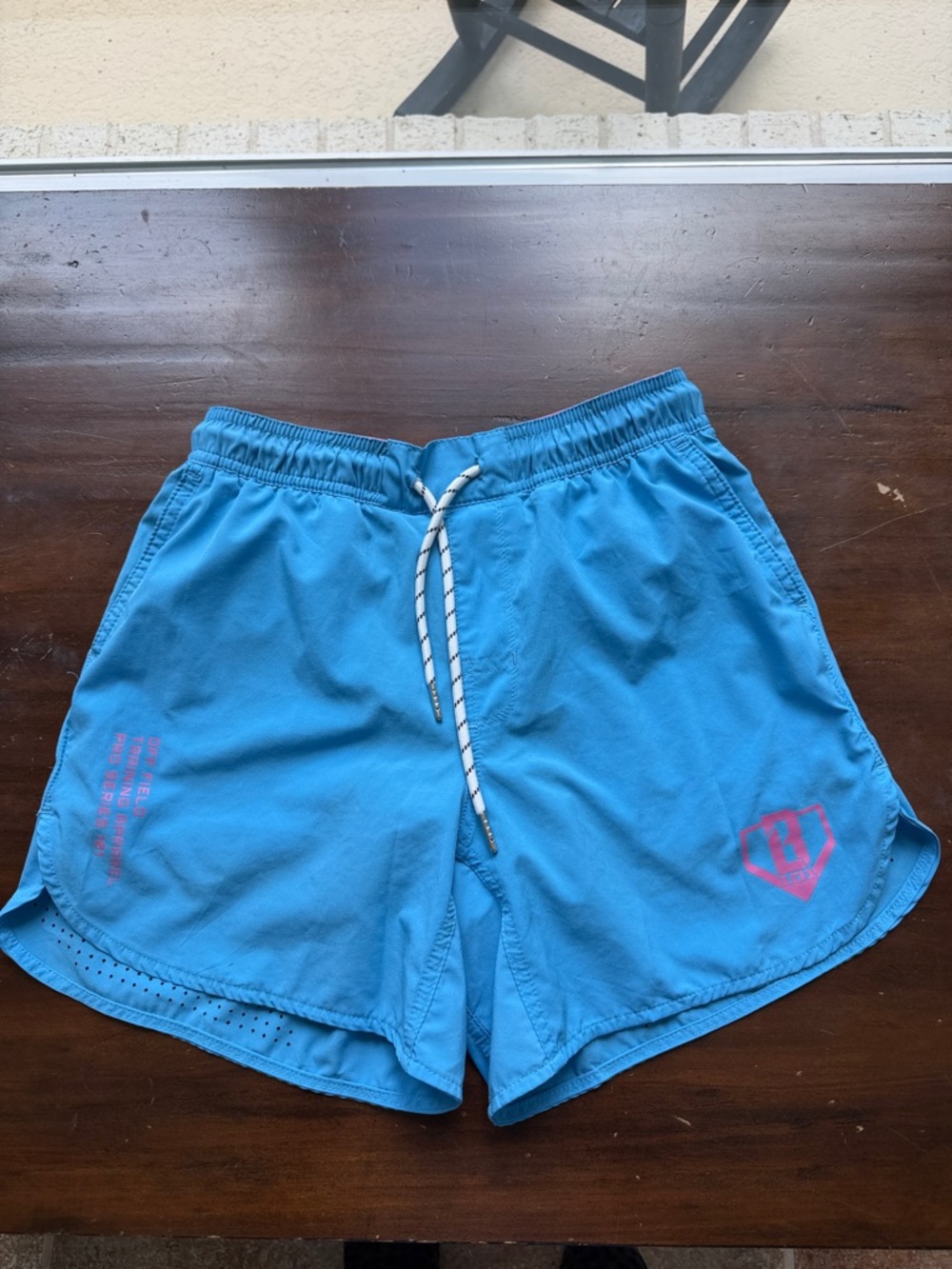Kids Blue Active Shorts with Drawstring